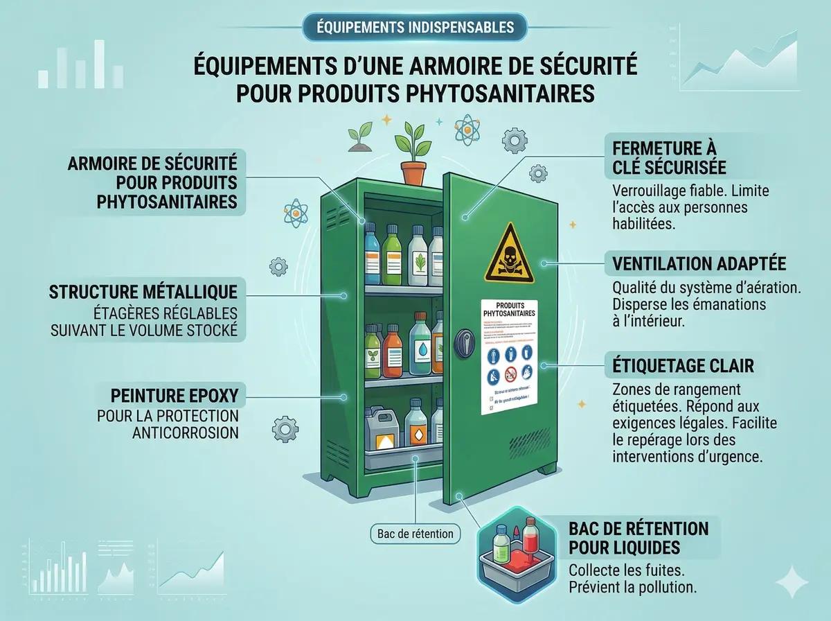 armoire phytosanitaire : équipements